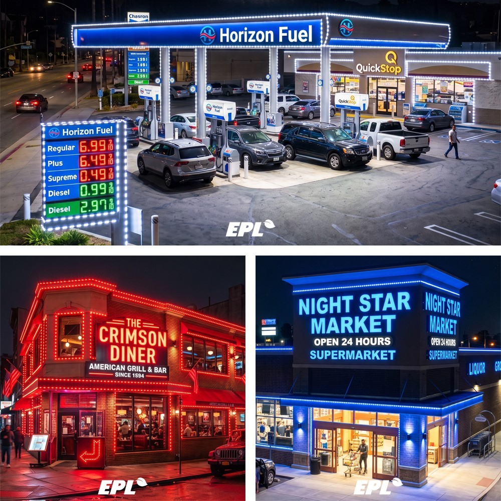 EPL 100PCS LED Module Strip Lights 55ft AC110V 3 LED Light Advertising Sign