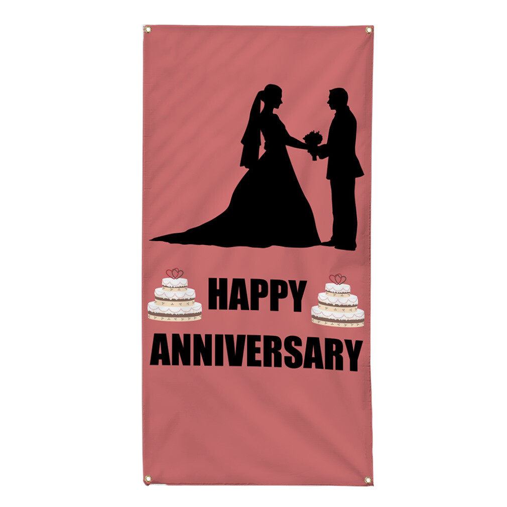 Vertical Vinyl Banner Multiple Sizes Happy Anniversary Lifestyle Outdoor