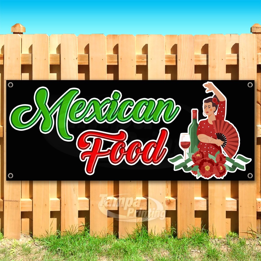 MEXICAN FOOD Advertising Restaurant Vinyl Banner Flag Sign USA SB10638