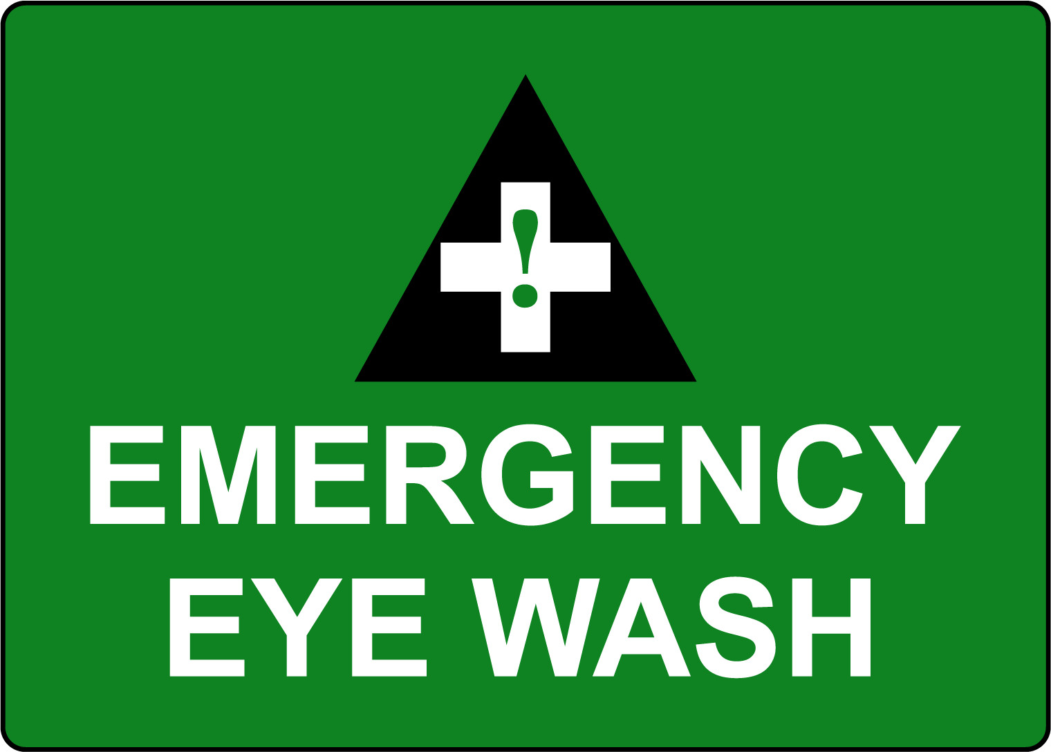 EMERGENCY EYE WASH 1 | Adhesive Vinyl Sign Decal