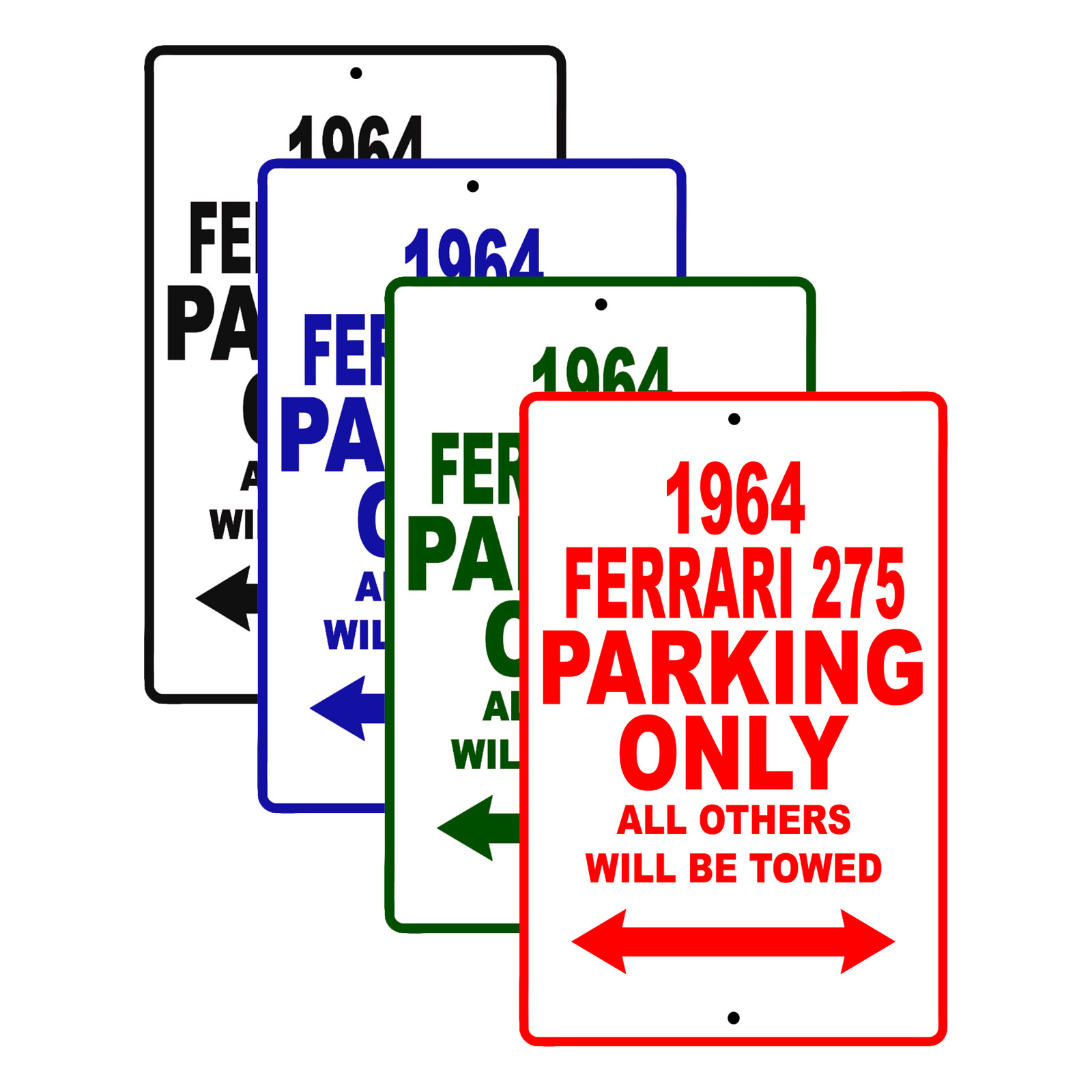 1964 Ferrari 275 Parking Only Reserved Parking Notice Décor Aluminum Metal Sign