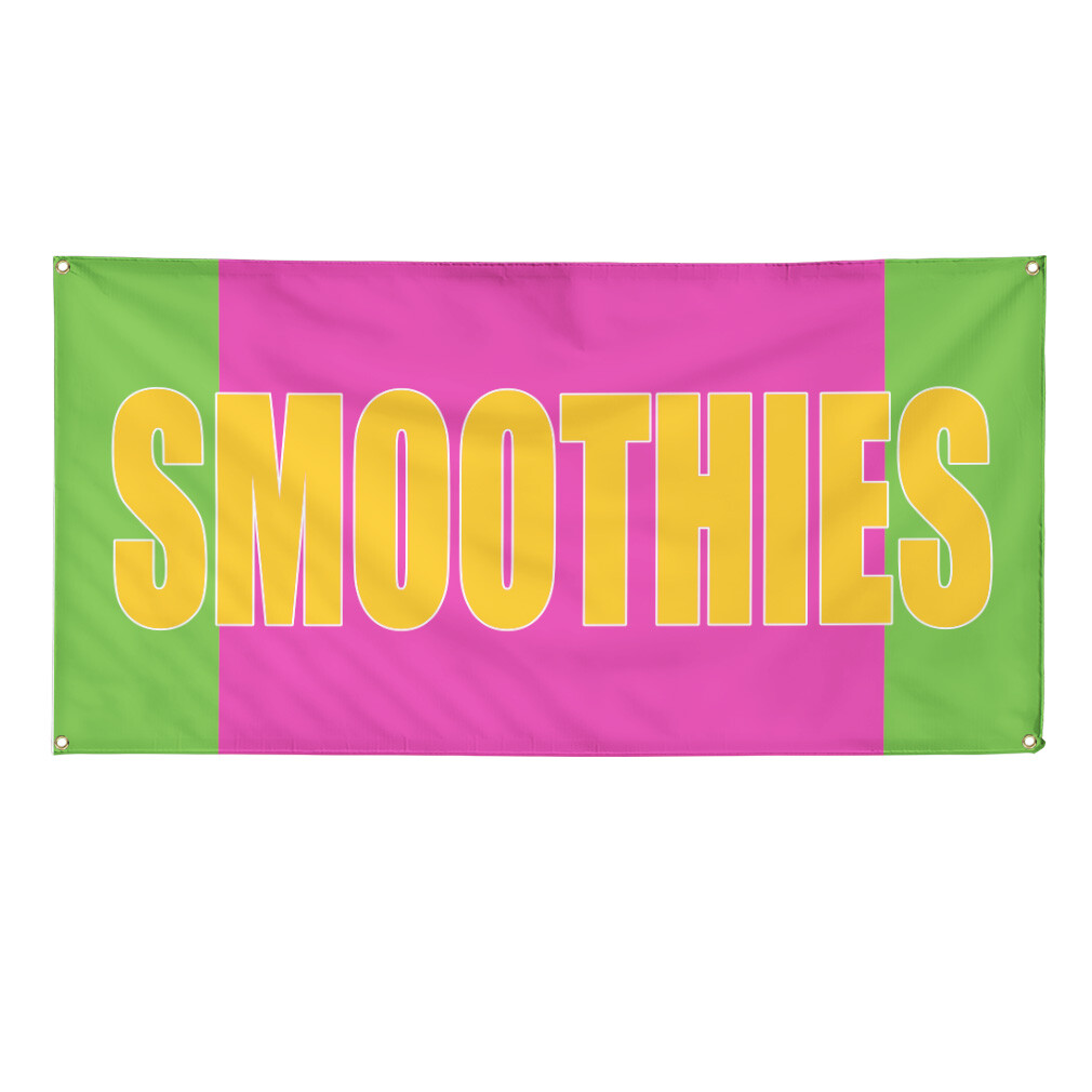 Vinyl Banner Multiple Sizes Smoothies Food Fair Promotion Business Fairs Outdoor