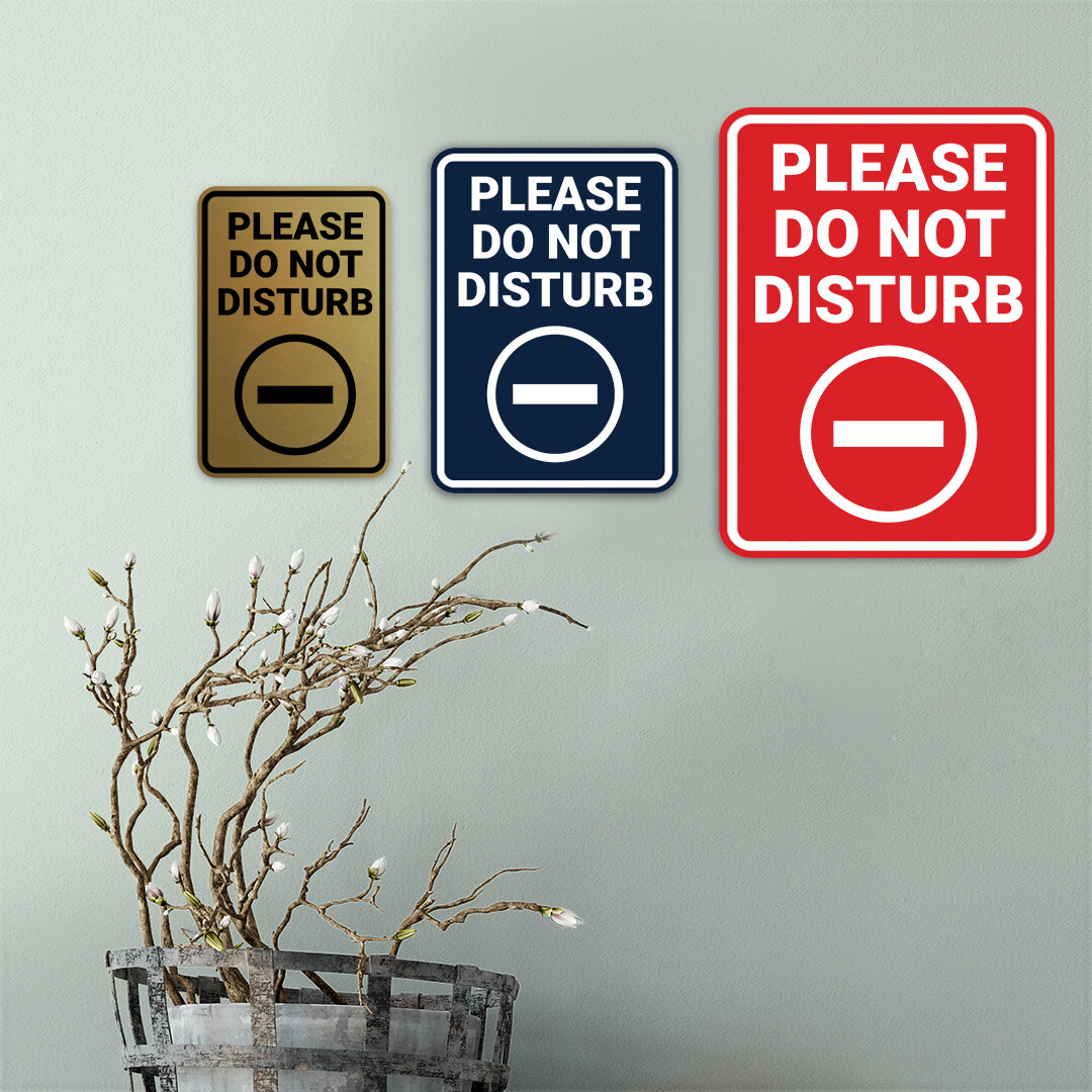 Portrait Round Please Do Not Disturb Wall or Door Sign