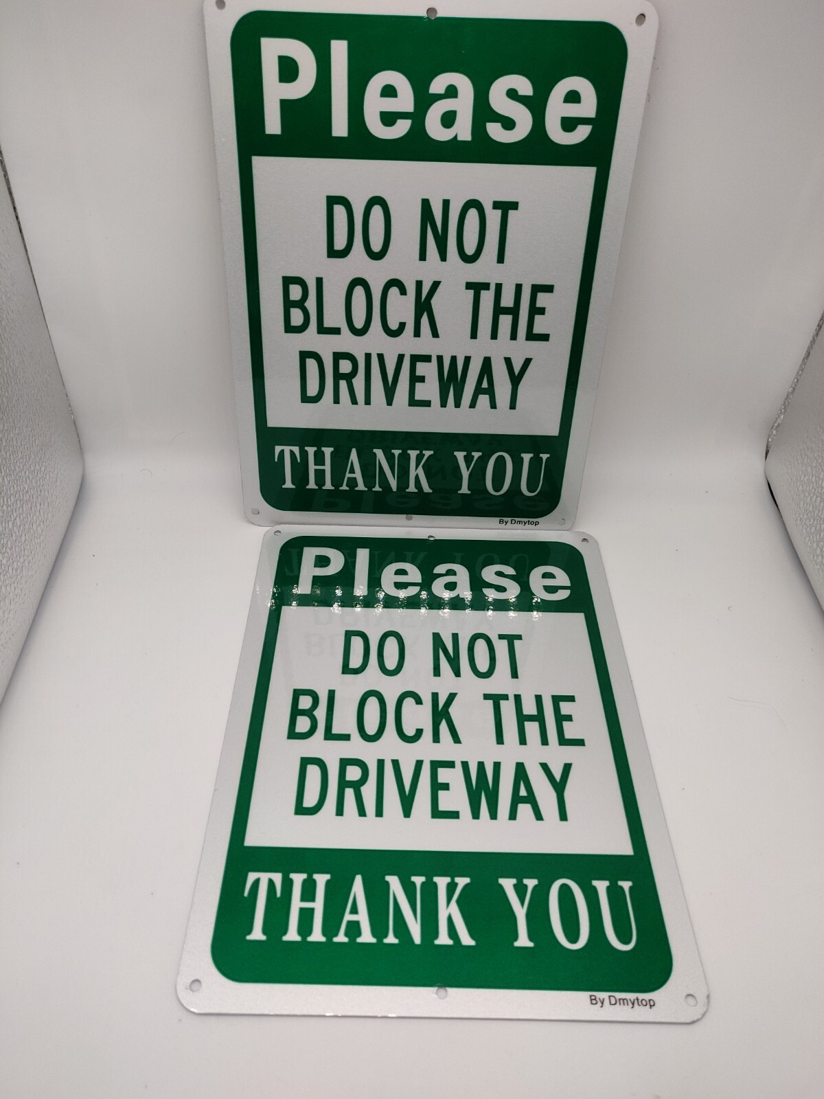 2 Please Do Not Block the Driveway Thank You! Heavy-Gauge Aluminum Sign UV