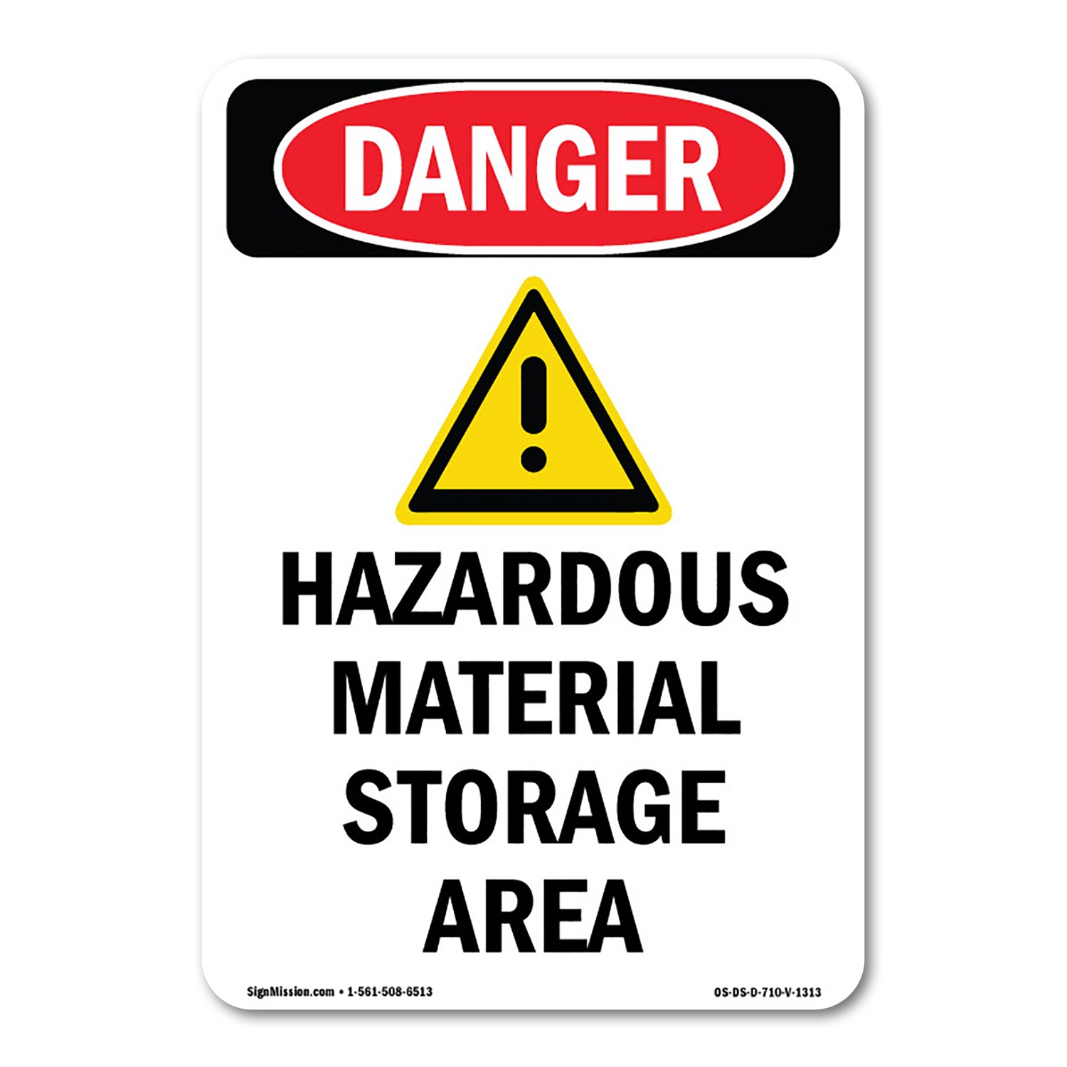 Hazardous Material ANSI Danger Sign Metal Plastic Decal