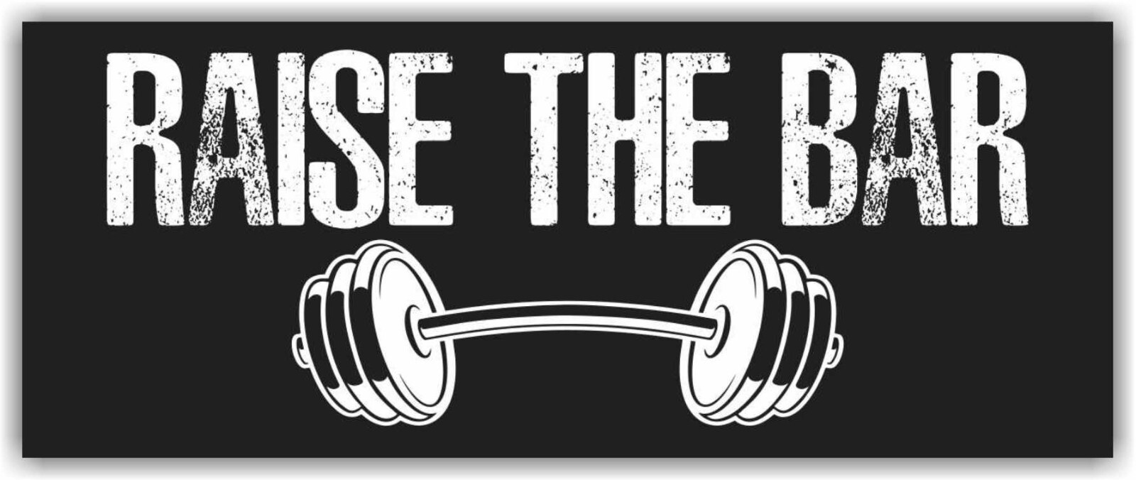 RAISE THE BAR Workout Banner Vinyl Sign Motivation Poster Fitness Gym