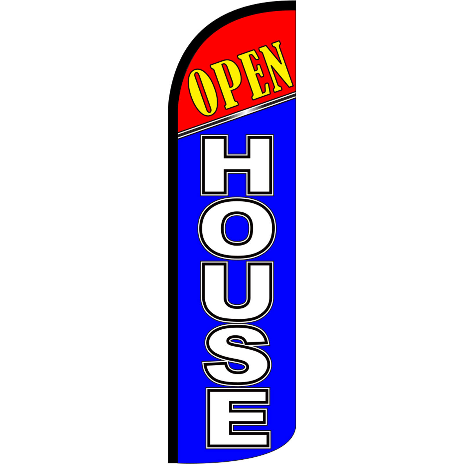 Open House Blue 3 ft X 11 1/2 ft Windless Swooper Flag