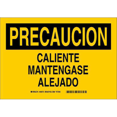 BRADY 38375 Safety Sign, 7 in Height, 10 in Width, Aluminum, Rectangle, Spanish