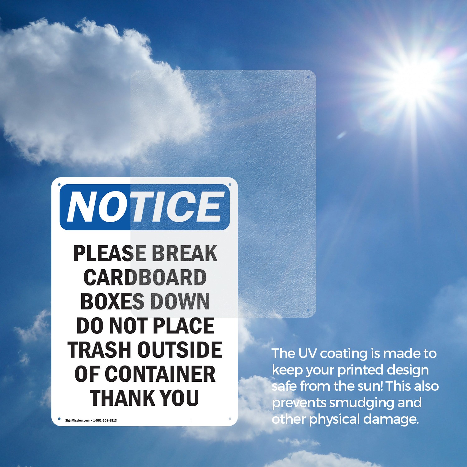 (2 Pack) Please Break Cardboard Boxes Down OSHA Notice Sign Decal Metal Plastic