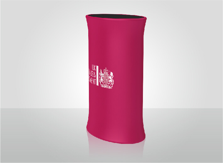 Fabric Pop Up Display Booth Oval, Tradeshow Exhibition Promotional Counter Stand