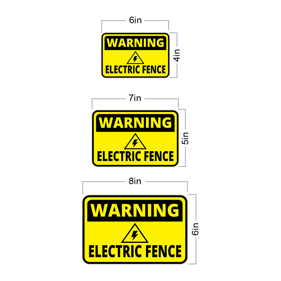 Classic Framed Plus Warning Electric Fence Wall or Door Sign | Health & Safety