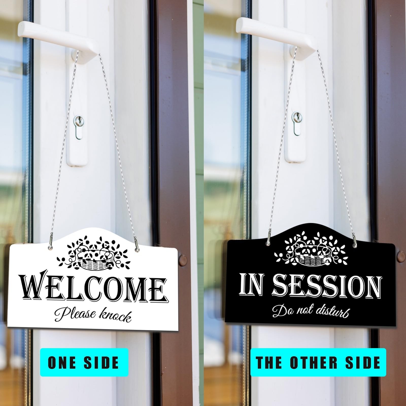 9×5.35 Inch In Session Do Not Disturb Door Sign Massage Therapy Clinic Decor