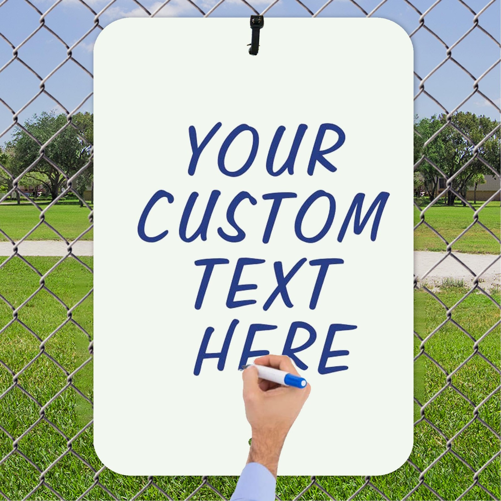 2 PCS Large Blank WriteOn Metal Sign 18×12 Inch White Reflective Aluminum