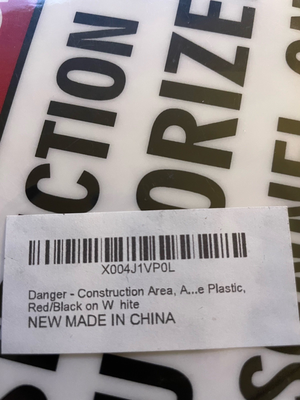 2 Pack Of Danger Construction Area Authorized Personnel Only Signs 8X5