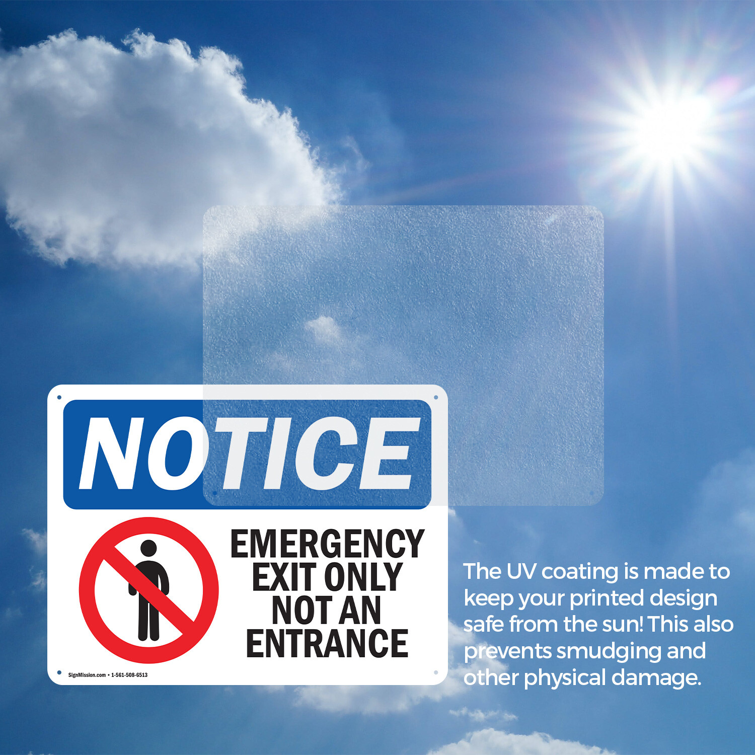 (2 Pack) Emergency Exit Only Not An Entrance OSHA Notice Sign Decal Metal