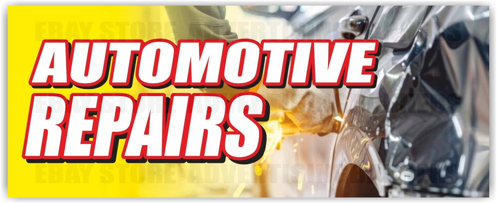 AUTOMOTIVE REPAIRS Advertising Banner Vinyl Sign Auto Car Service Garage