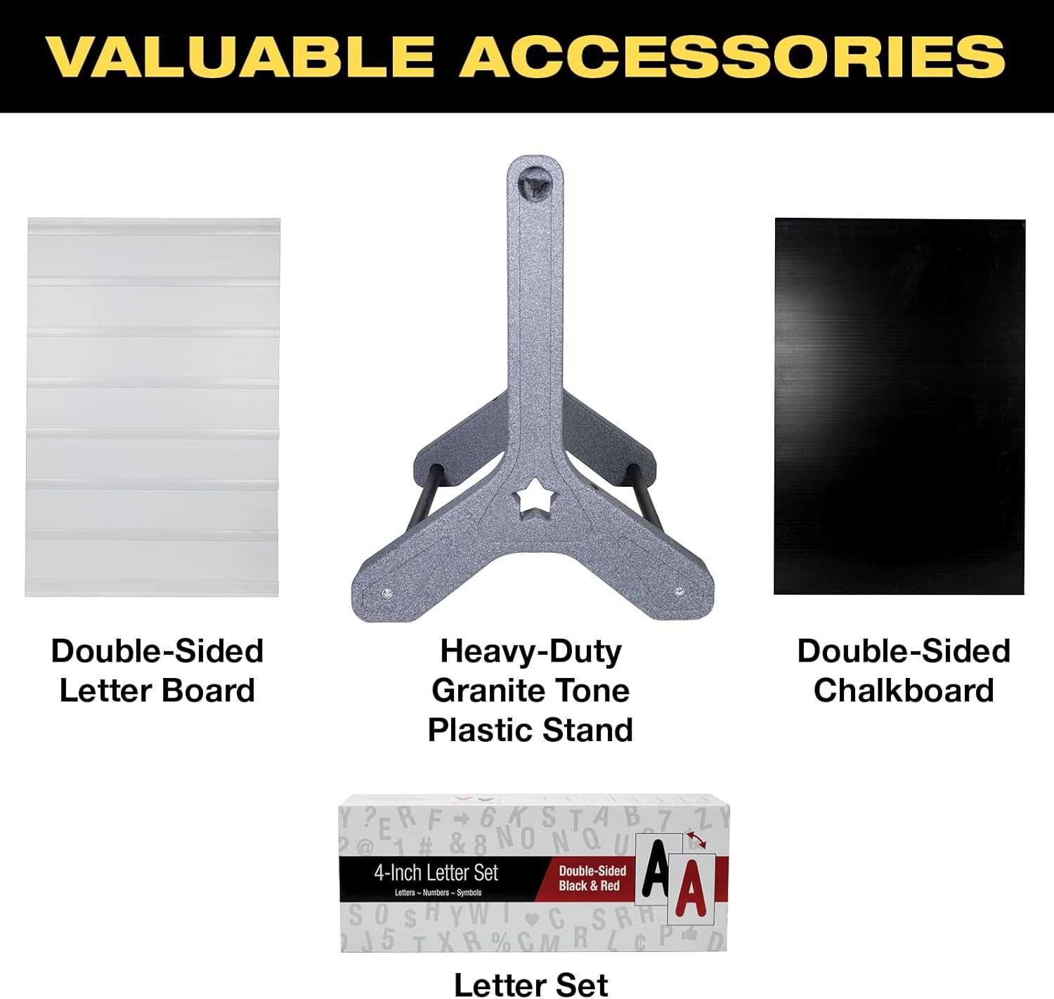 Swinging Changeable Message Sidewalk Sign 24″ x 36″ Sign W/ 792 Pre-Cut Double