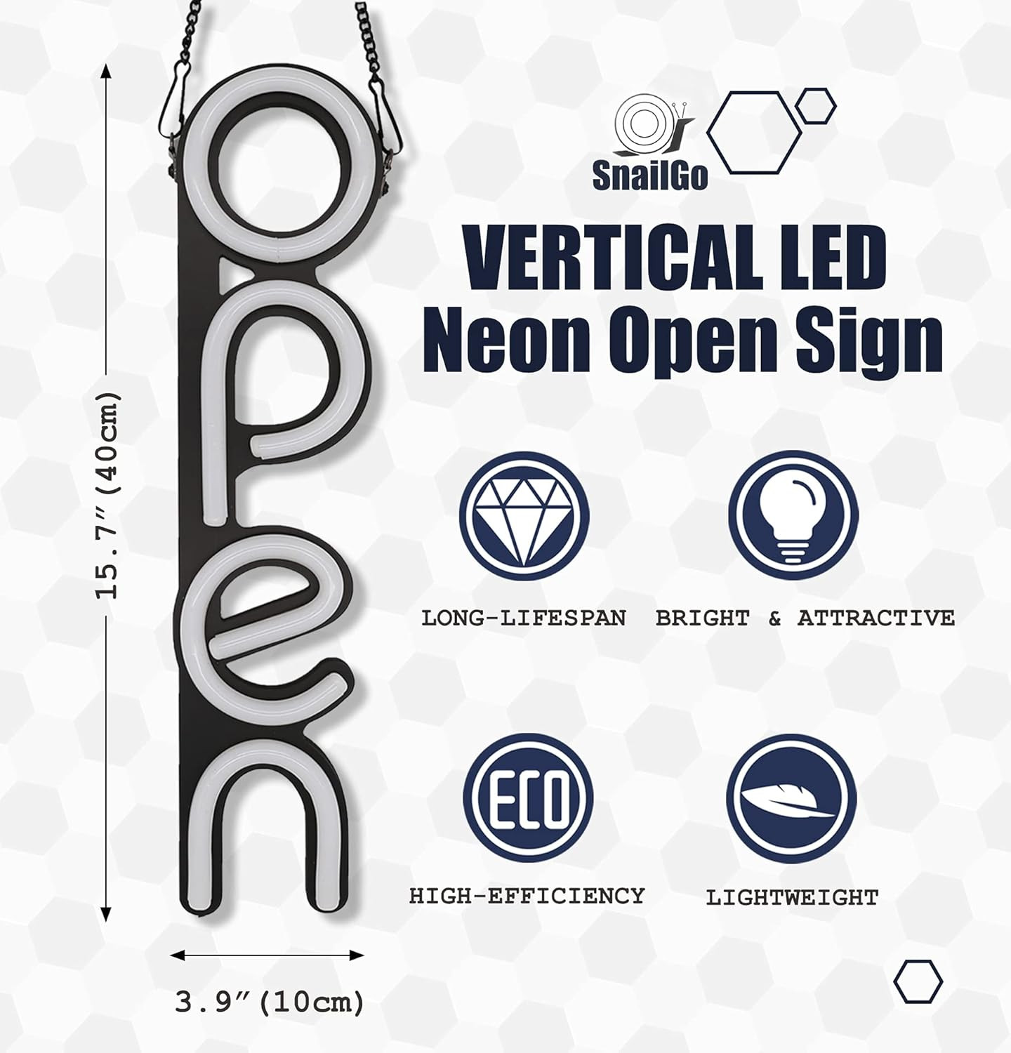 Open Signs for Business,Led Neon Open Sign,16X6 Inch Lighted Sign for Restaurant