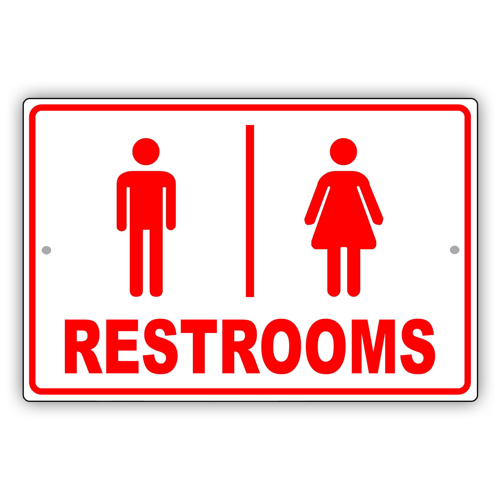 Restrooms Hotels Hospital Awareness Alert Notice Wall Decor Aluminum Metal Sign
