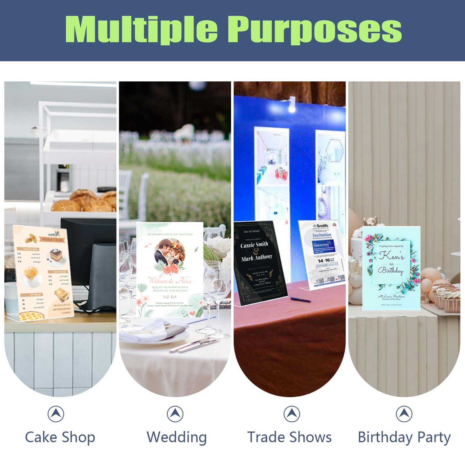 Jeffbaubl 20 Pack Acrylic Sign Holder, 5 x 7 Inch Clear 5 x 7