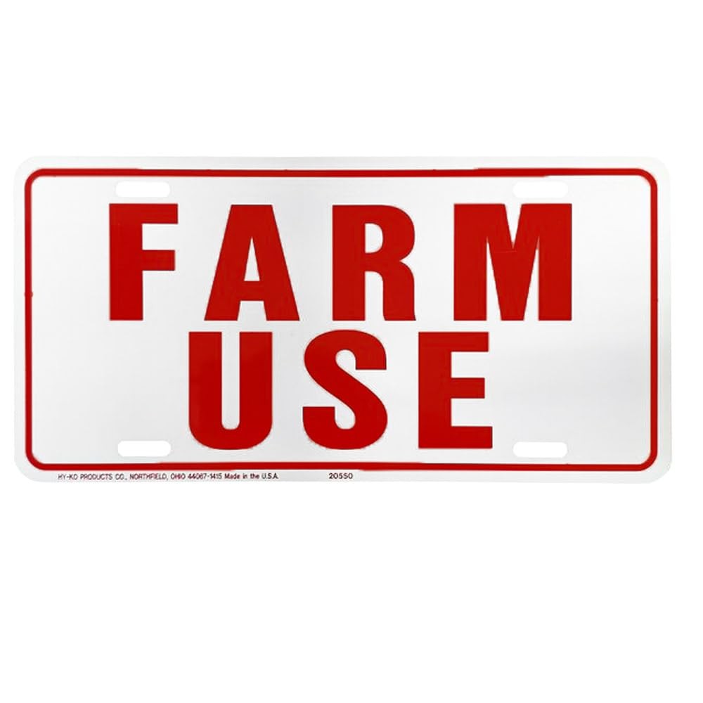 Products 361951 Farm Use Id Tag White Red 6×12 Inches Identification Sign