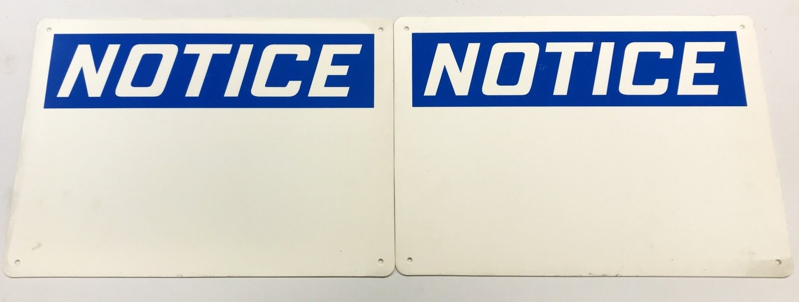Unbranded Notice Sign [Lot Of 2] NOS