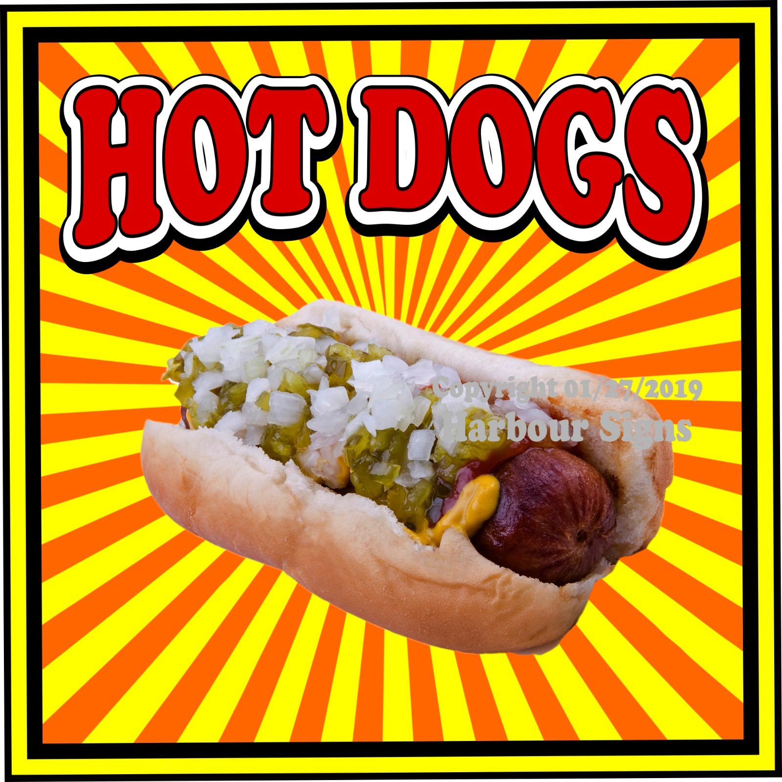 Hot Dogs DECAL (Choose Your Size) S Concession Food Truck Vinyl Sign Sticker