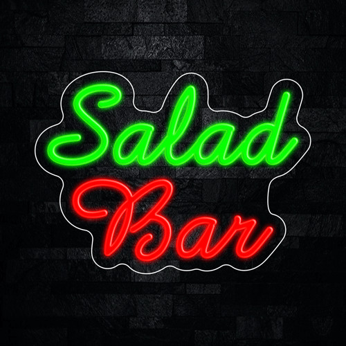 Salad Bar LED Neon Sign 15″L x 11″H #33364