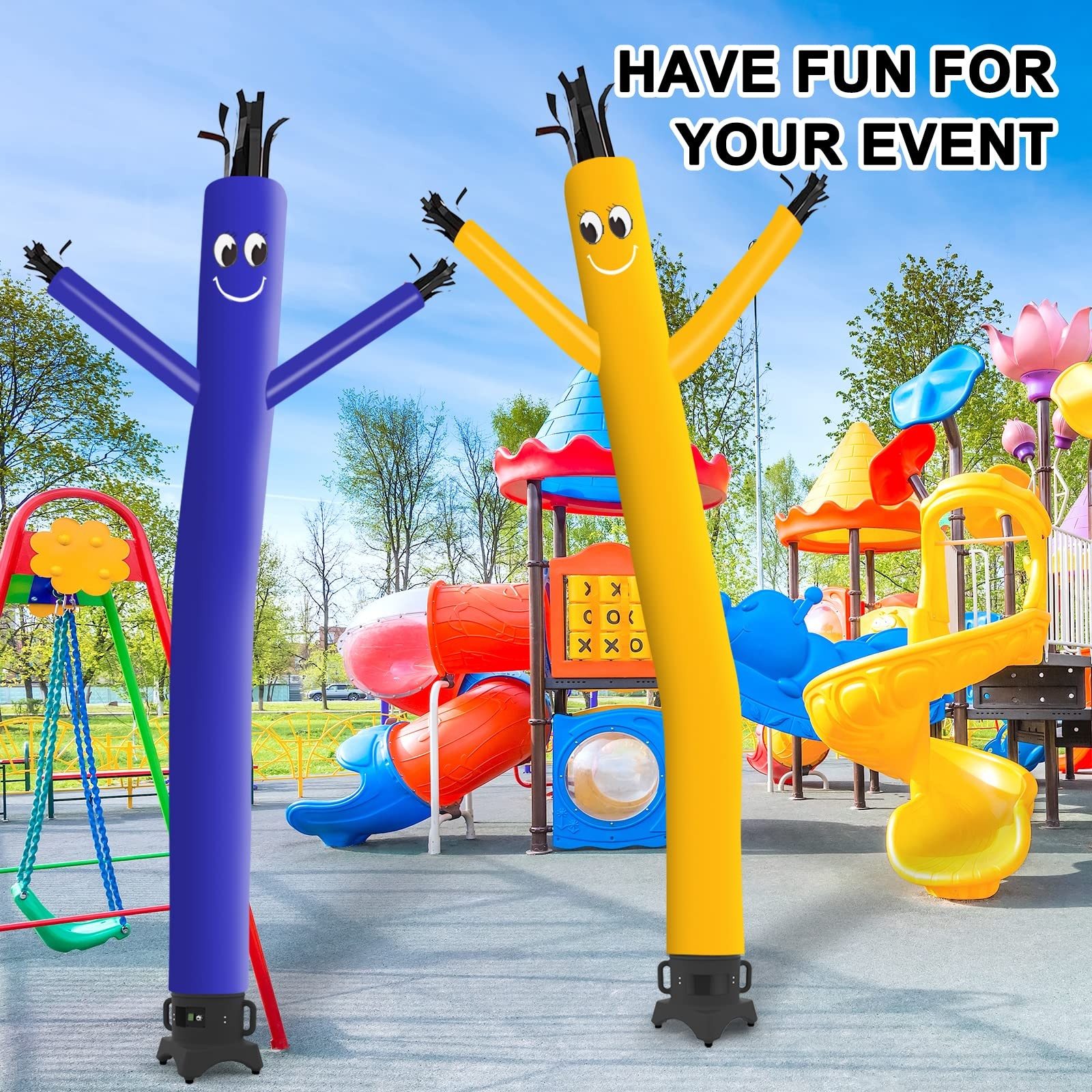Mounto 10Ft Inflatable Dancer Waving Tube Man Puppet For Store Sign Blue