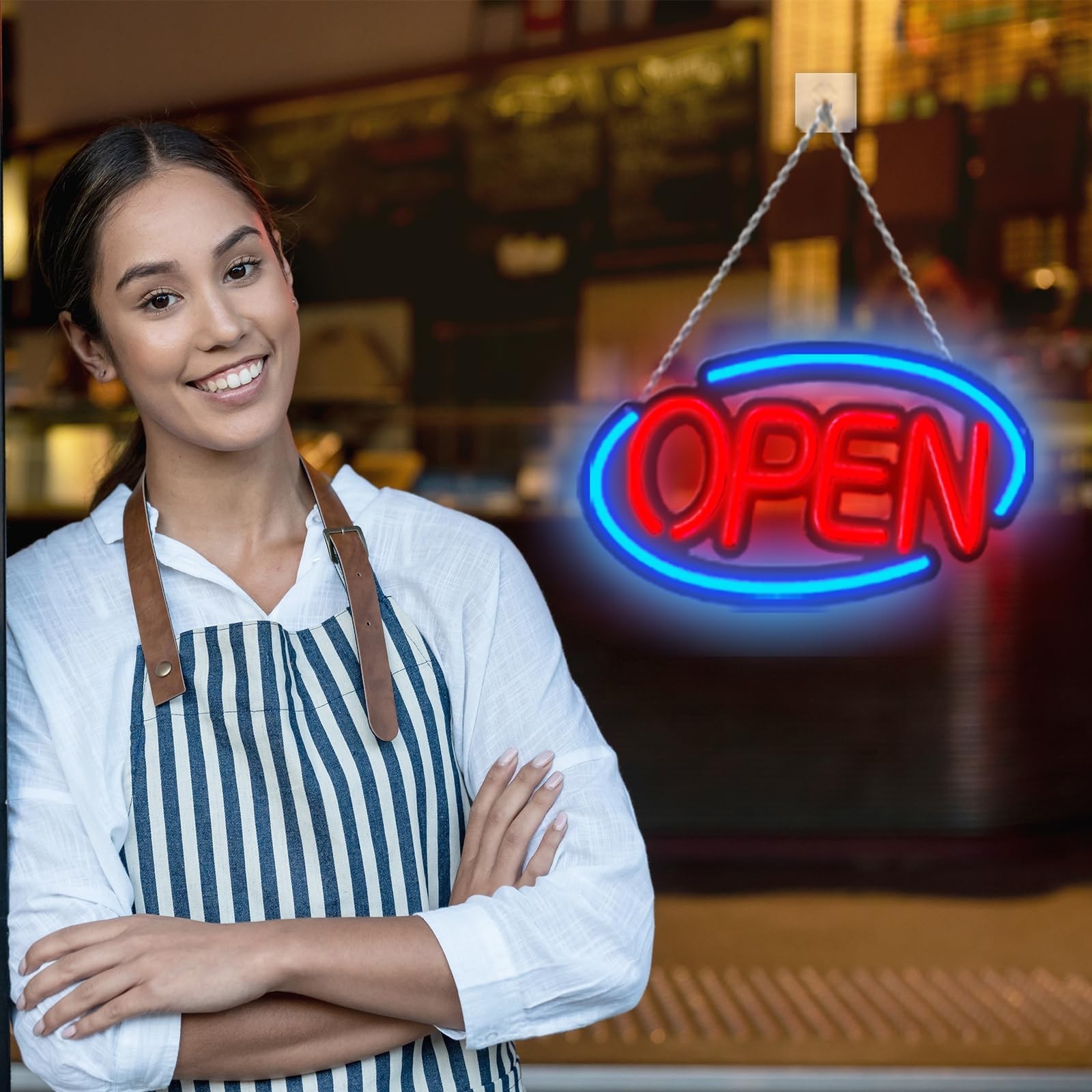 Bright Dimmable Neon Open Sign LED Light for Business, Store, Bar – 14.17″x7.87