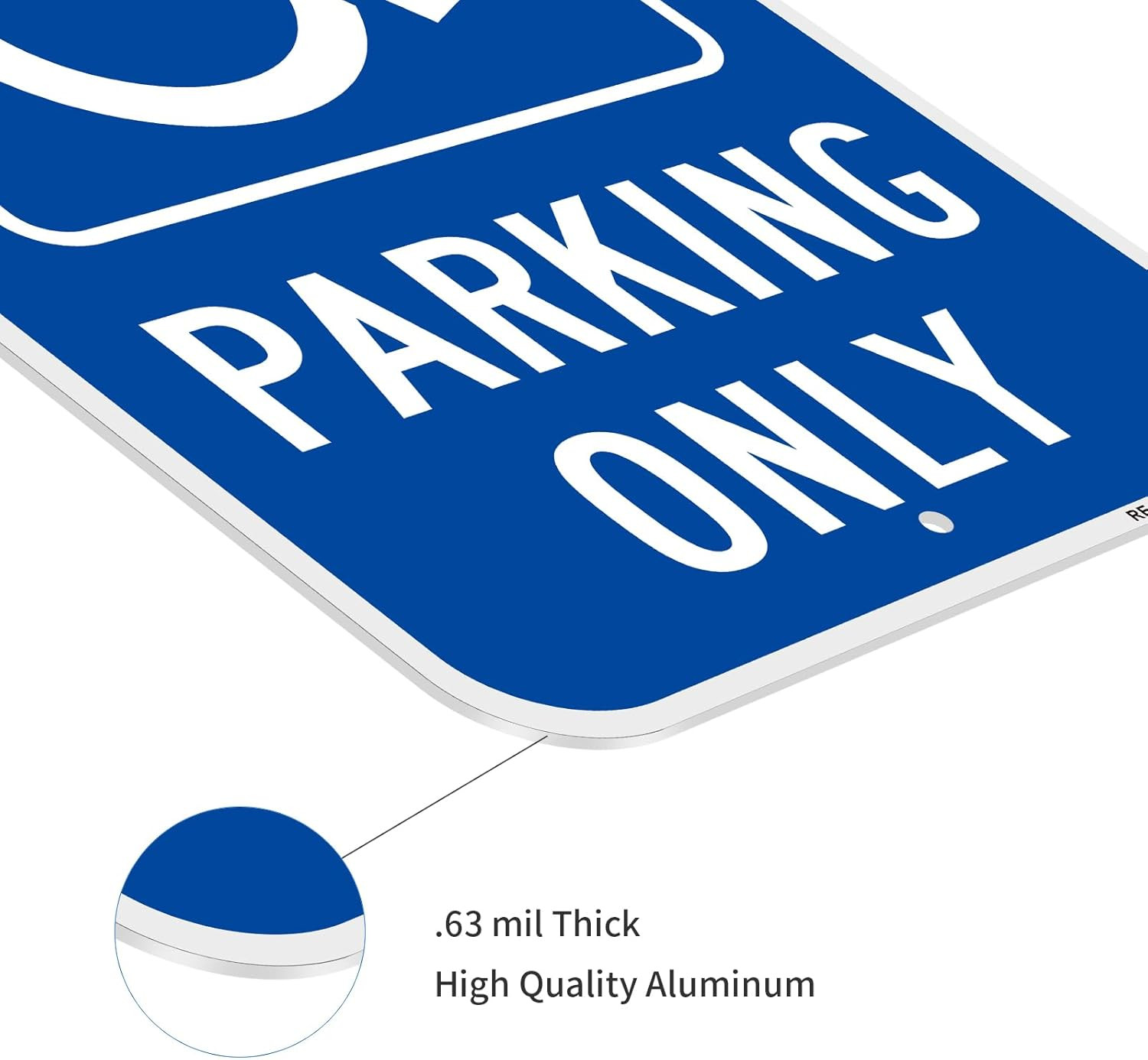 4 Pack Handicap Parking Only Signs, 12″ X 18″ Heavy-Duty Aluminum Handicapped