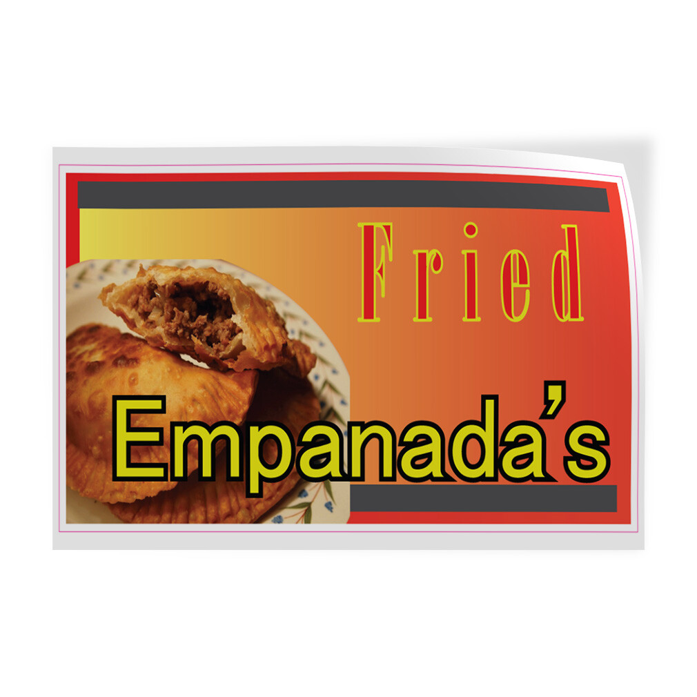 Decal Stickers Fried Empanada’s Restaurant Cafe Bar Vinyl Store Sign Label