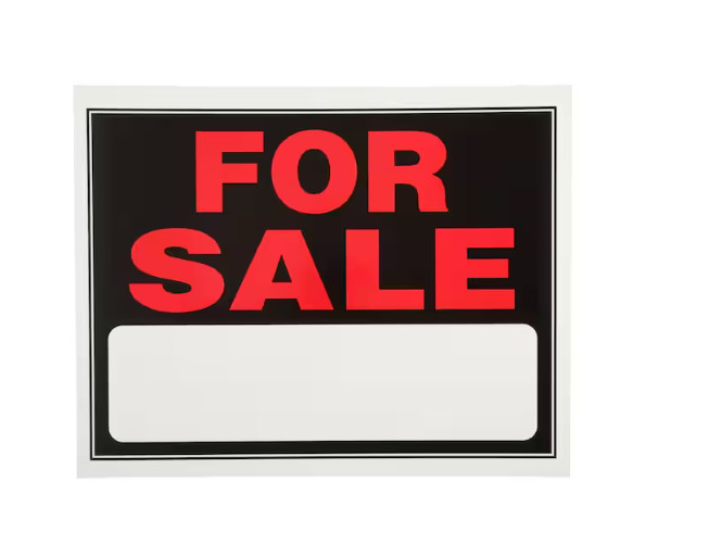 Hillman Black & Red For Sale Sign, 15 in. x 19 in.