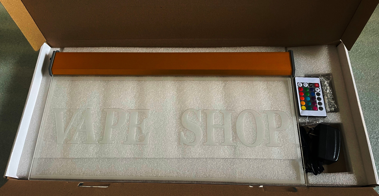 Vape Shop LED Signs Neon Light Color Changing E-CIGS Smoke Shop 10″x20″ Large
