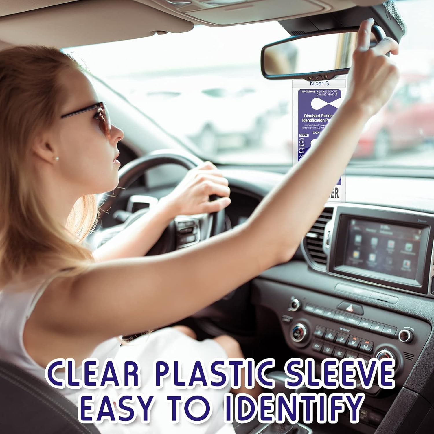 Pajean 6 Pieces Handicap Placard Holder for auto Ultra Transparent