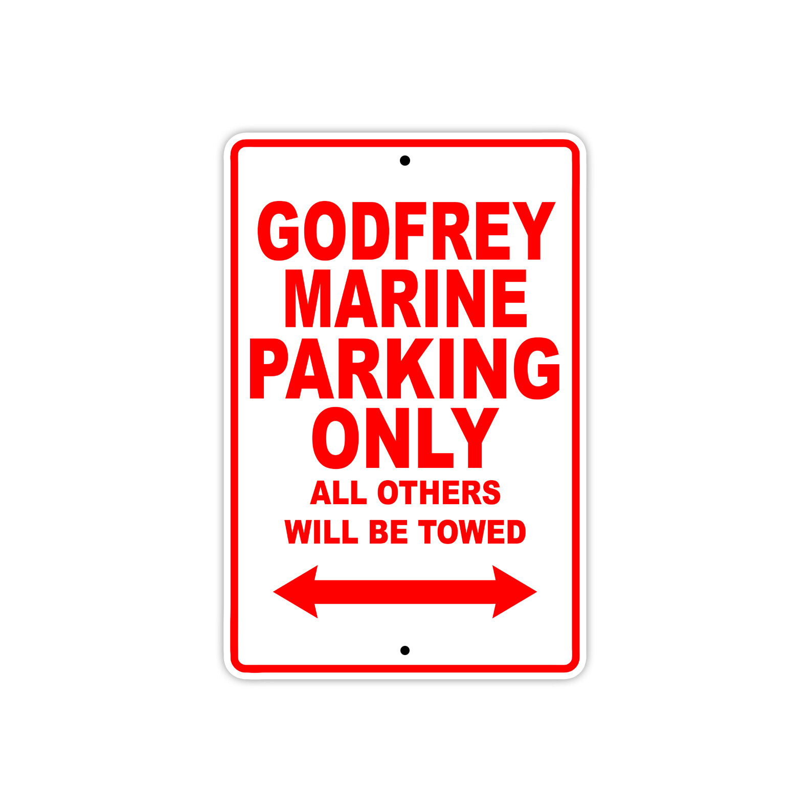 Godfrey Marine Parking Only Boat Ship Yacht Marina Lake Dock Aluminum Metal Sign