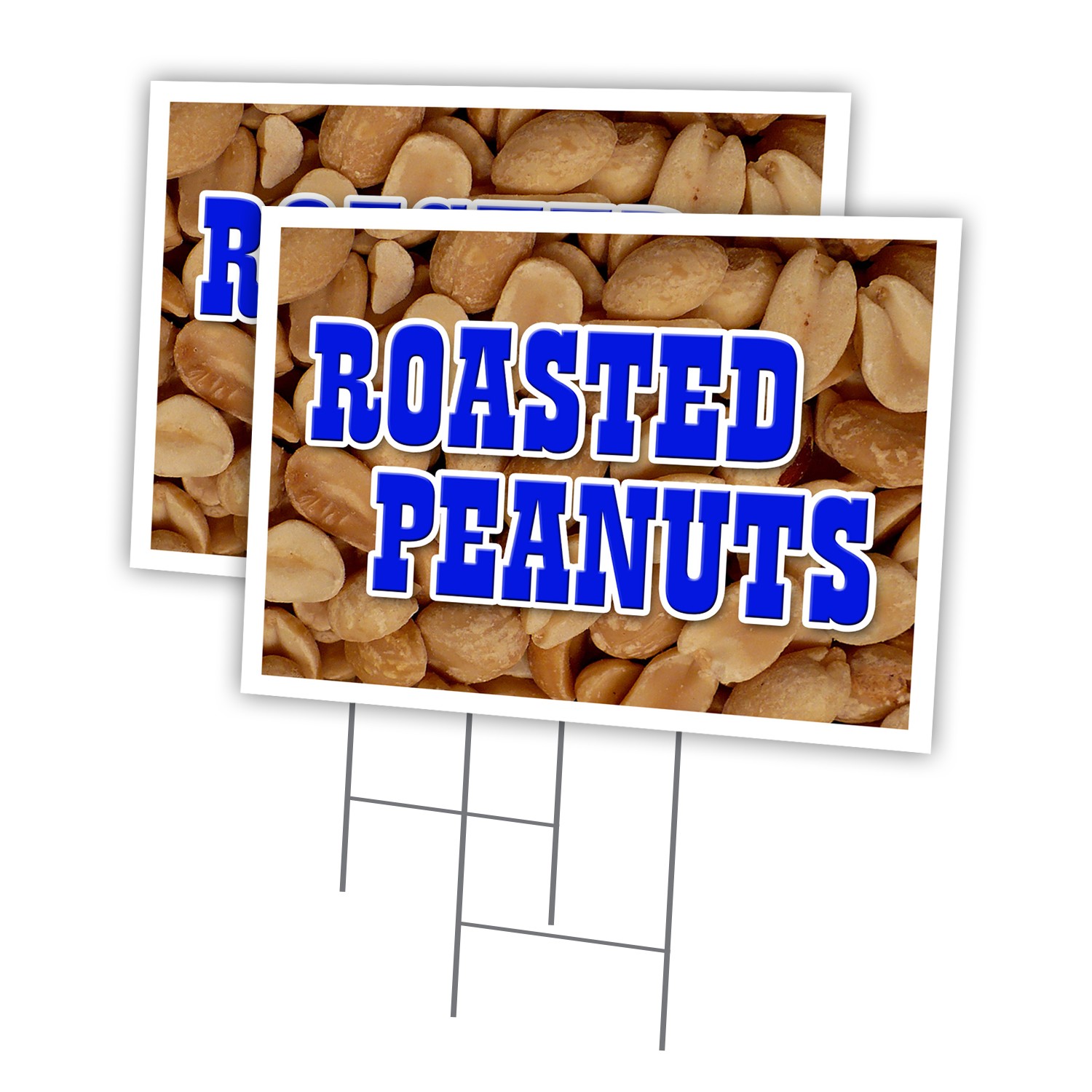 Roasted Peanuts1 Multi-Pack of Yard Signs & Stake plastic coroplast window