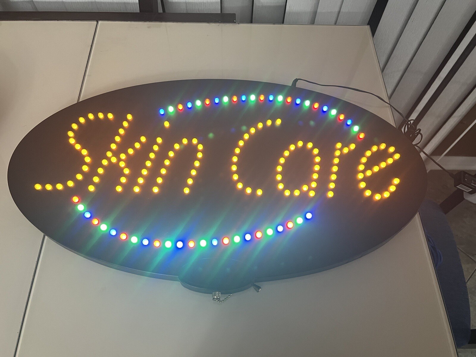 SKIN CARE ANIMATED LED SIGN 27×15 Free Shipping