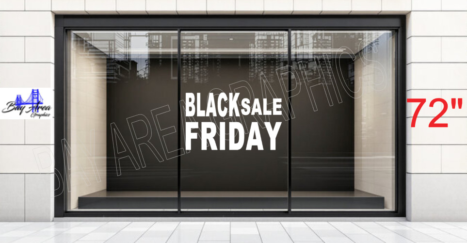 Black Friday Sale Vinyl Sign – Shop Window Waterproof Promo ORACAL 651