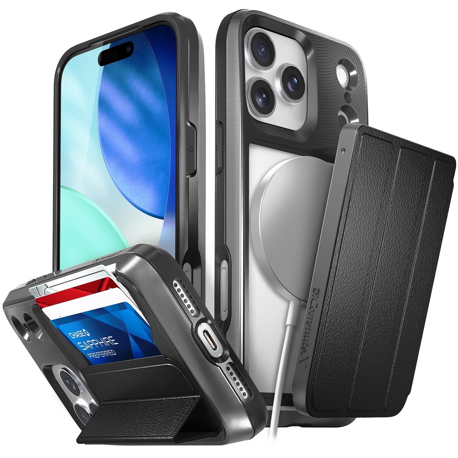 VENA vCommuteX for iPhone 17 Pro Max Wallet Case (MagSafe Compatible), [Milit…