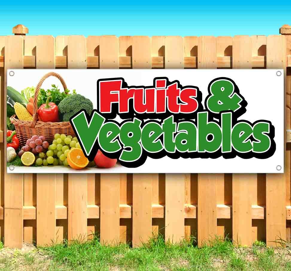 FRUITS & VEGETABLES Advertising Vinyl Banner Flag Sign Many Sizes PRODUCE