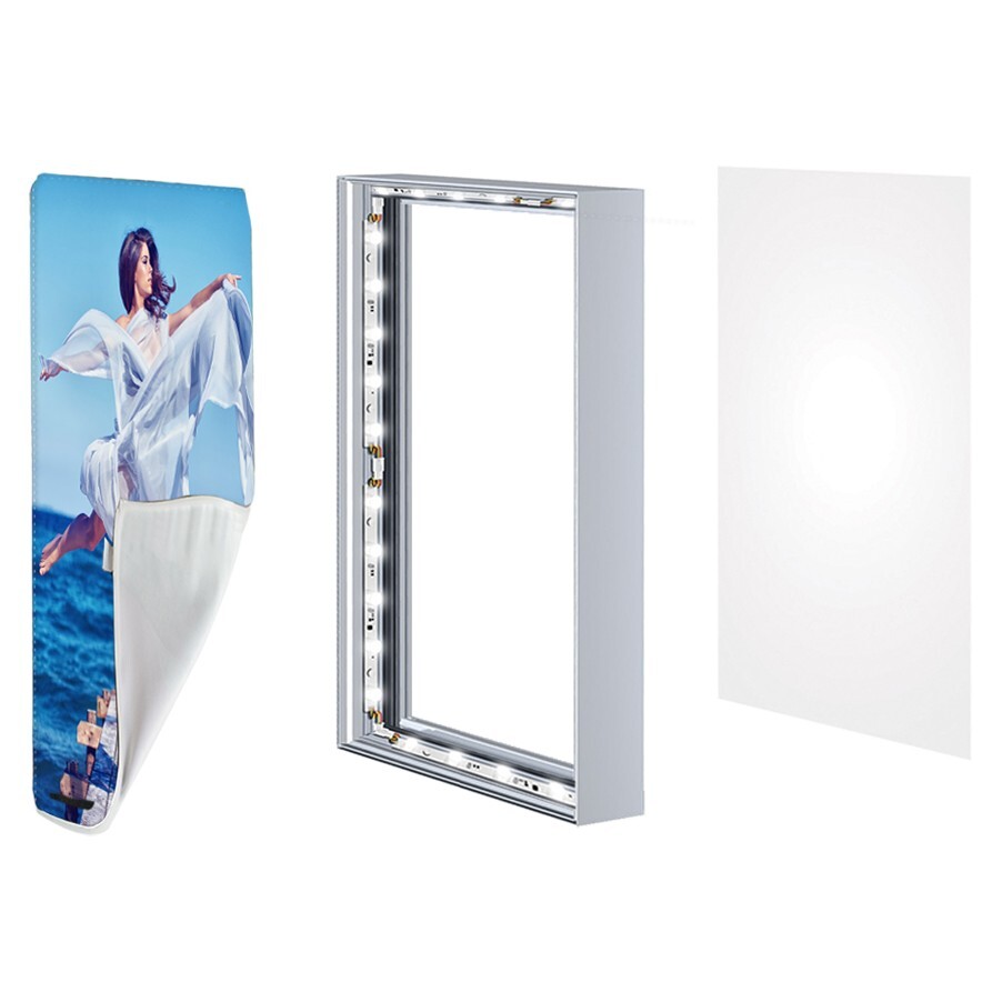 3’x3′ LED Advertising Frameless Fabric Light Box Trade Show Display Stand Banner