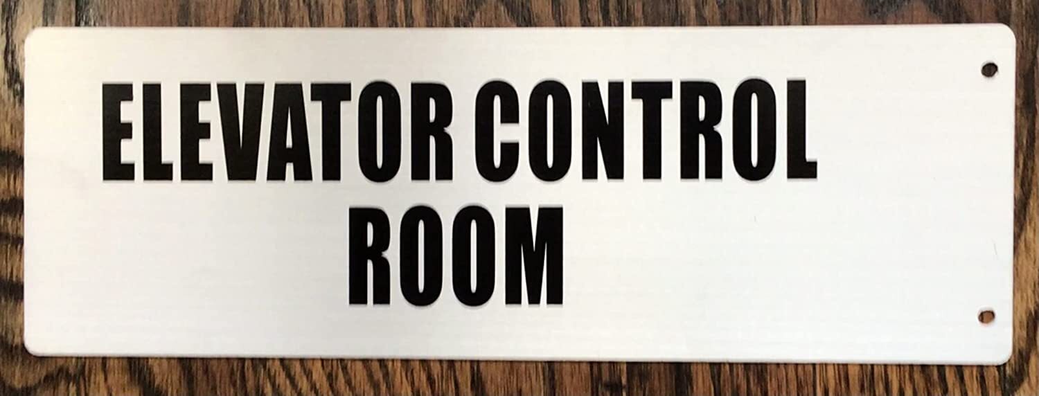 Elevator Control Room Sign-Two-Sided/Double Sided Projecting-REF24-1027
