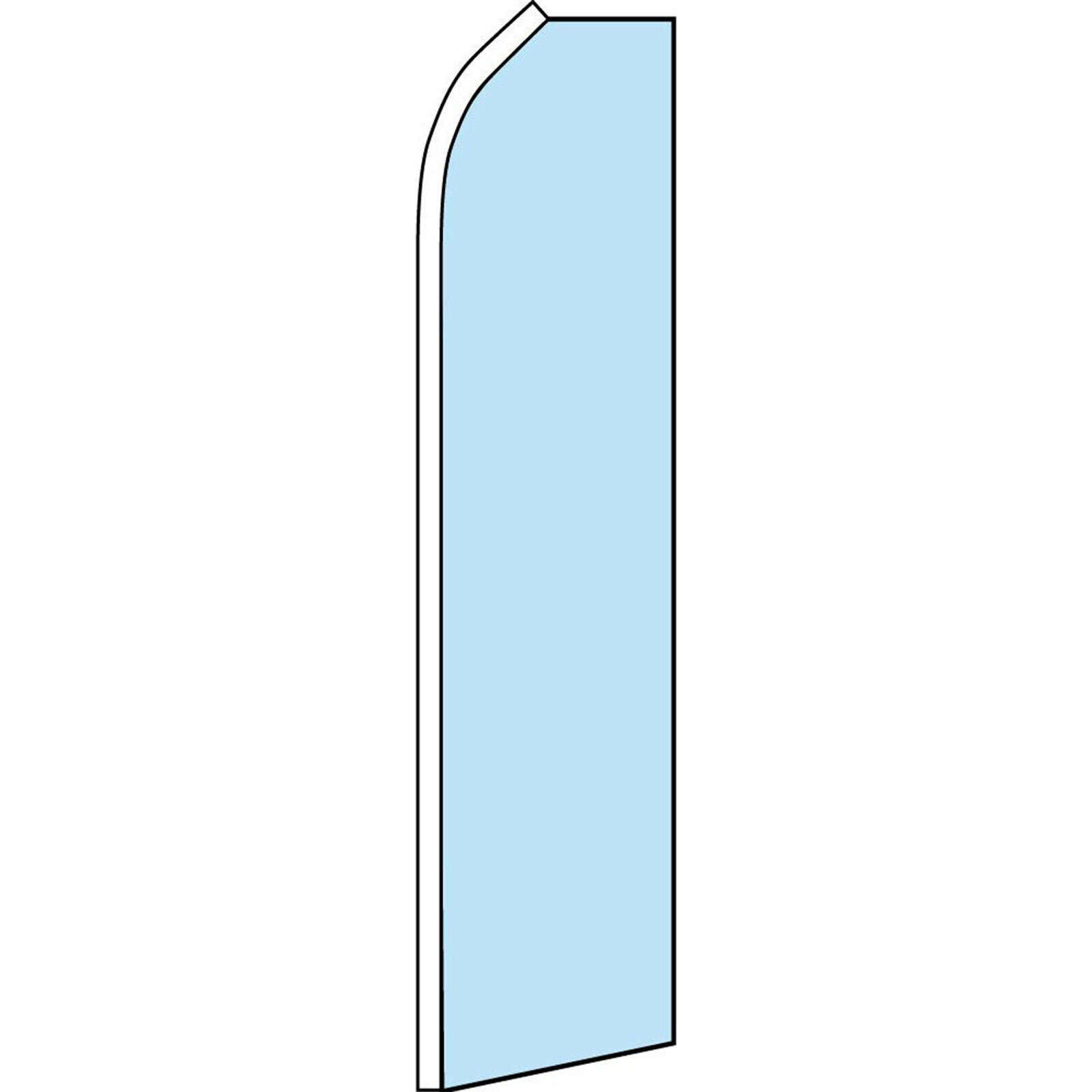 Solid Light Blue 2 1/2 ft X 11 1/2 ft Polyester Swooper Flag