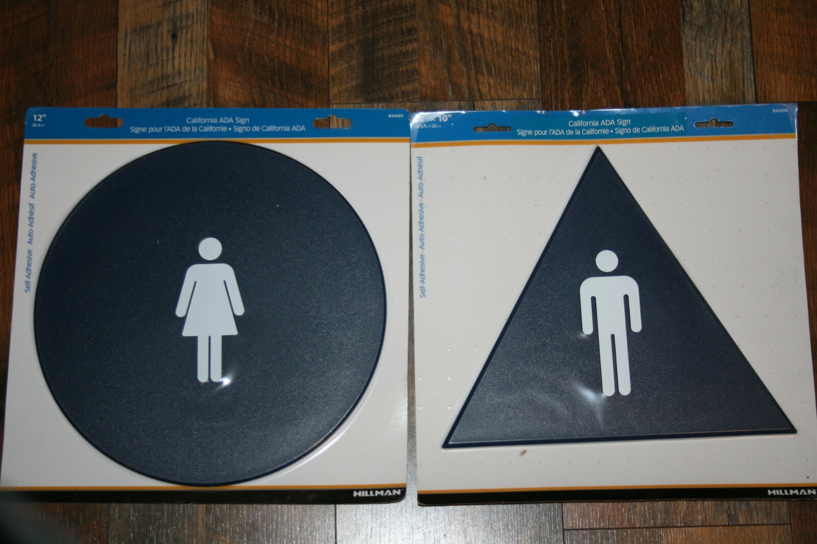 2X Bathroom 12″ Self Adhesive Bathroom Signs Woman’s Men’s ADA Compliant
