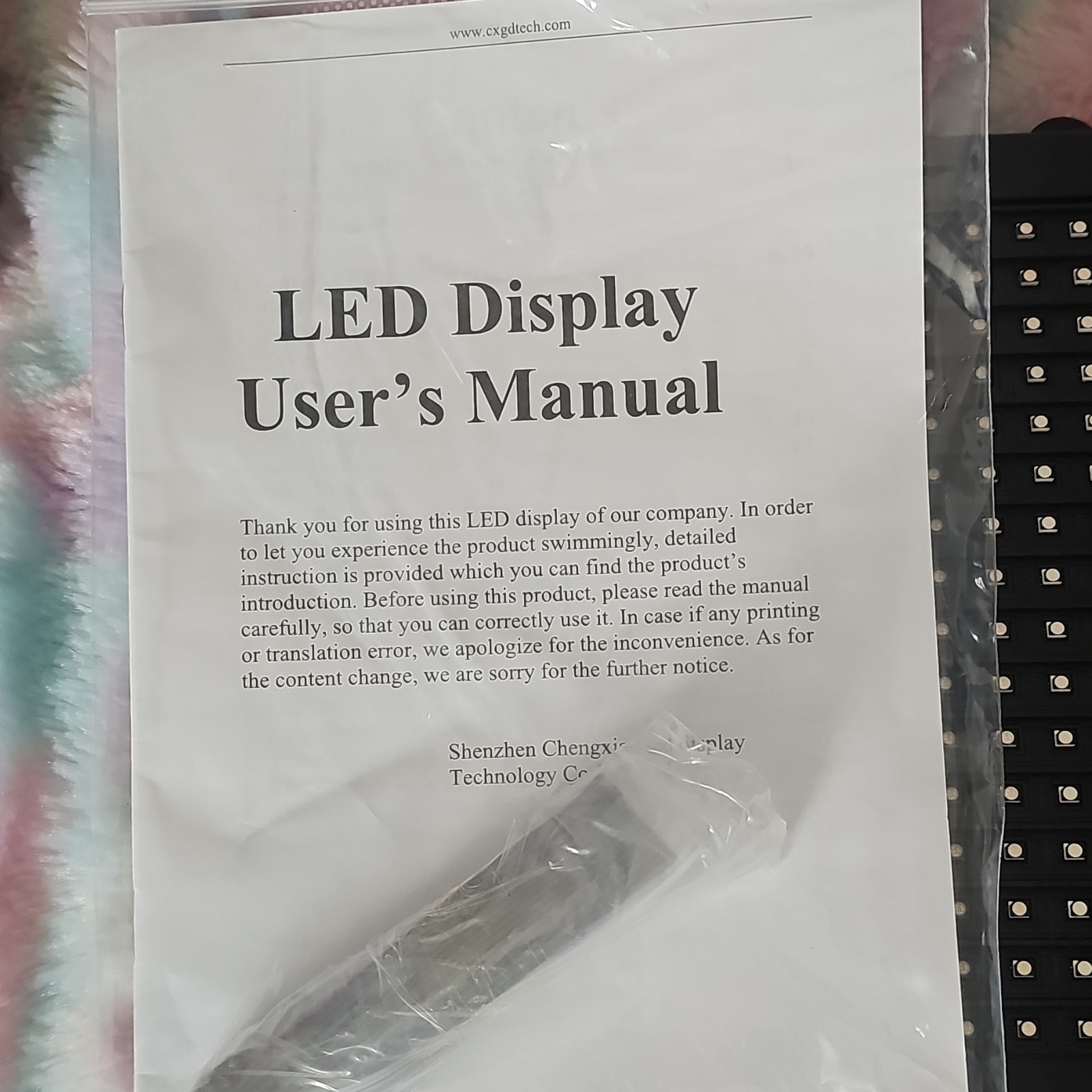 CXG Programmable LED Illuminated Display Sign Panel, Black