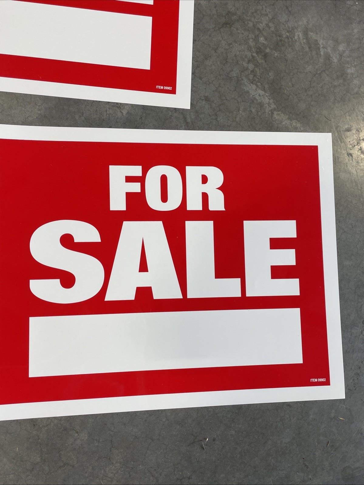 “FOR SALE” 15″ x 19″ sign Lot of 3