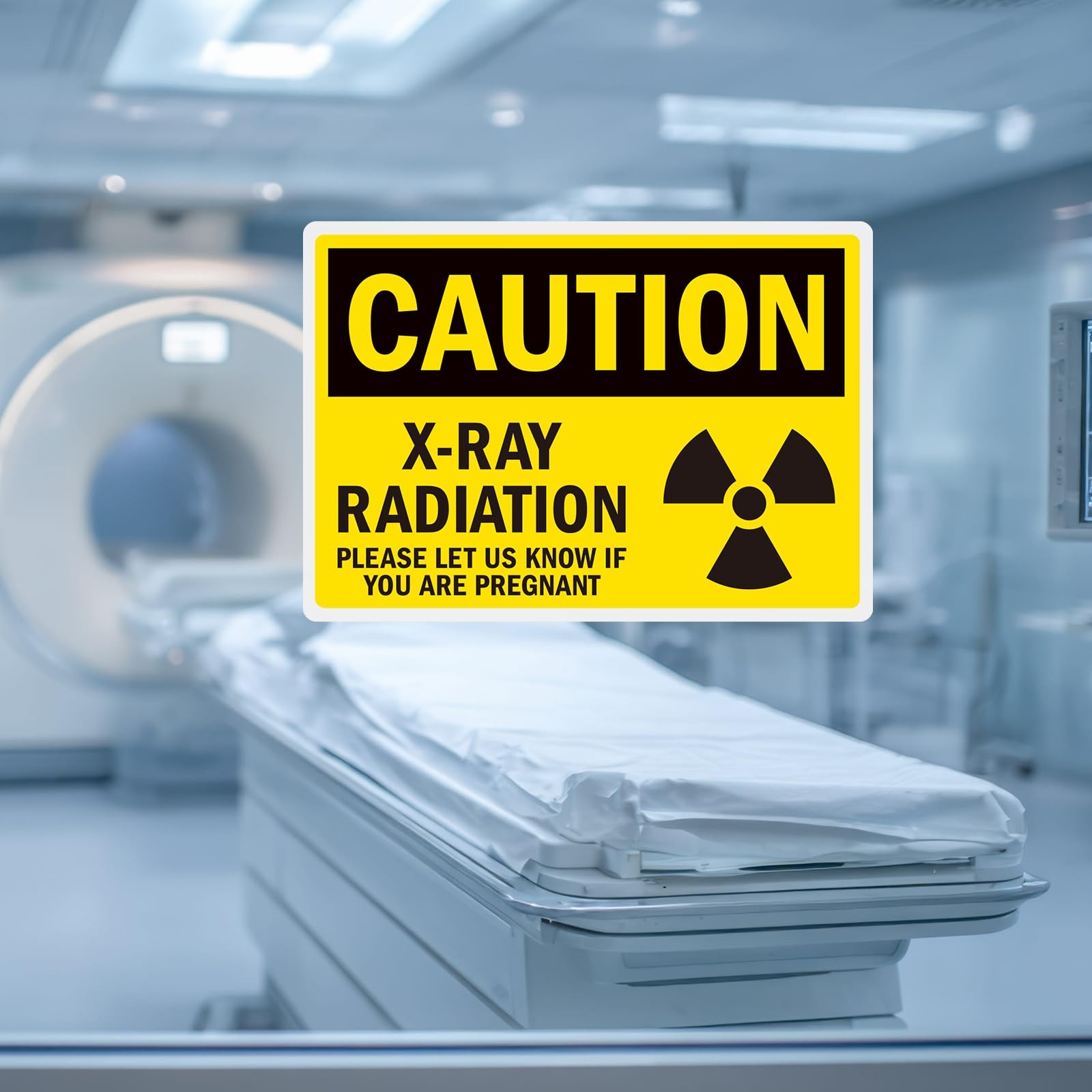 10 Pack Caution X-Ray Radiation Please Let Know If You Are Pregnant Sticker, …