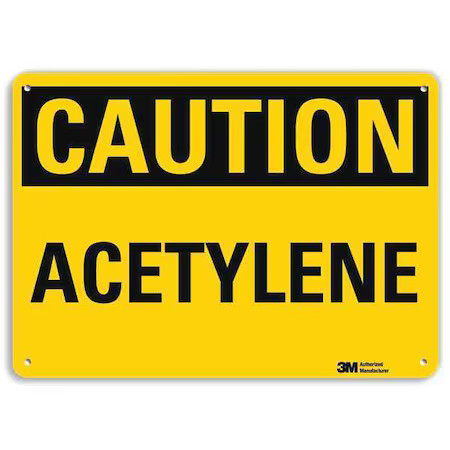 Lyle U4-1040-Na_14X10 Caution Sign, 10 In H, 14 In W, Horizontal Rectangle,