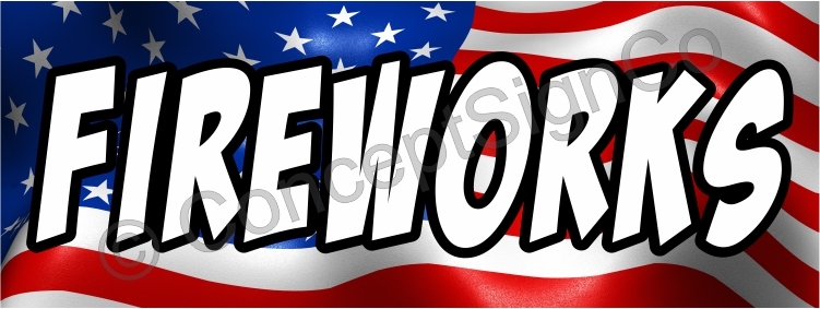 3’x8′ FIREWORKS BANNER LARGE Outdoor Sign Stand Sale July 4th Firework Store